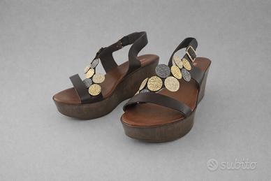 Sandali con zeppa decorata taglia 38 –stile estivo