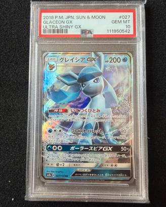 Carta pokemon Glaceon GX 027/150 RR–PSA10 Gem Mint