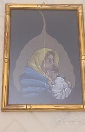 Quadro tradizionale indiano su foglia di Pipal 