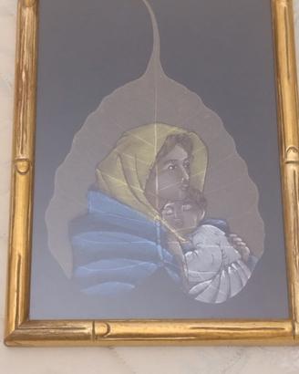 Quadro tradizionale indiano su foglia di Pipal 