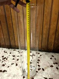 Vaso in vetro rotondo alto 60cm