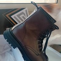 stivaletti donna in  pelle marrone nuovi.