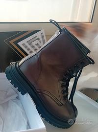 stivaletti donna in  pelle marrone nuovi.