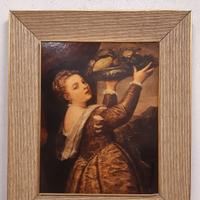 Quadro olio su tela riproduzione Tiziano Vecellio