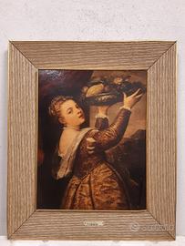 Quadro olio su tela riproduzione Tiziano Vecellio