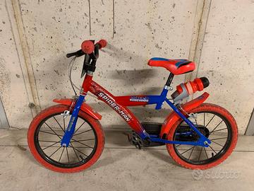 bici spiderman 16" con rotelle