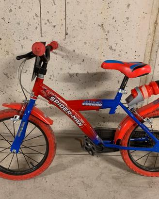 bici spiderman 16" con rotelle