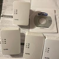 4x Adattatori Ethernet Powerline ZyXEL PLA4201 v2