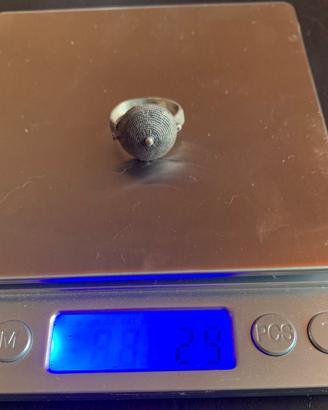 Anello Sardo Bottone Filigrana Argento 925 - Corbu