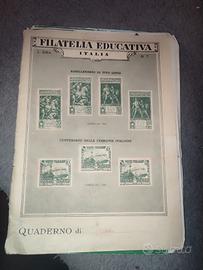 Quaderno di filatelia educativa Italia