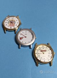 Lotto di 3 orologi pubblicitari anni '90
