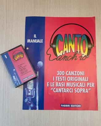 Musicassetta karaoke "Canto anch'io" con Manuale 