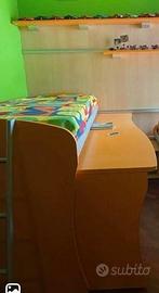 Cameretta marca Moretti con letto e scrivania