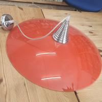 lampadario in vetro arancione