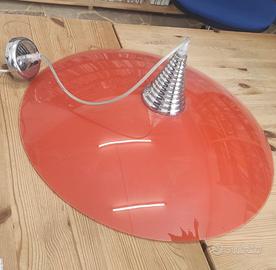 lampadario in vetro arancione