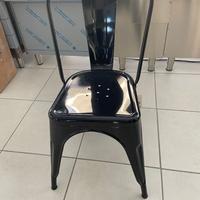 Stock Nr. 4 Sedie stile industrial in metallo nera