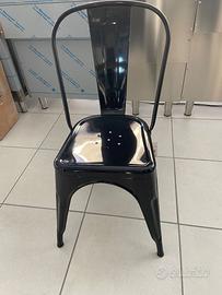 Stock Nr. 4 Sedie stile industrial in metallo nera