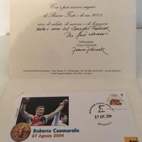 FRANCOBOLLO FOLDER OLIMPIADI ATENE 2004