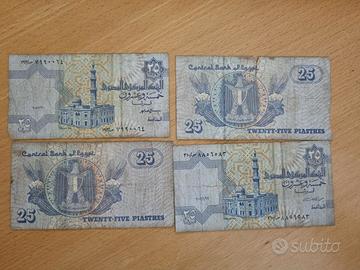 4 Banconote, Egitto, 25 Piastres