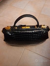 borsa in pelle di coccodrillo