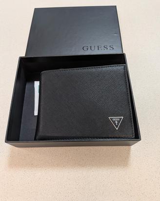 Portafoglio nuovo uomo GUESS nero in pelle 