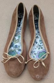 Ballerine scamosciate marroni marchio Twins