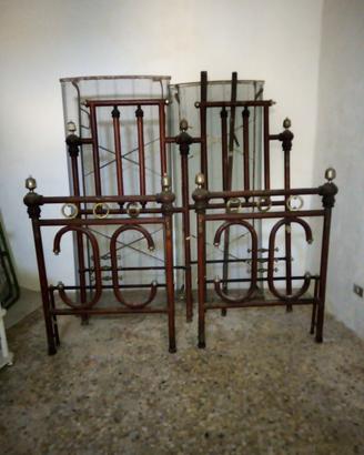 Letto Matrimoniale Antico in Ferro Artigianale 
