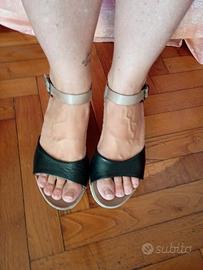 Sandali neri, beige Taglia 37