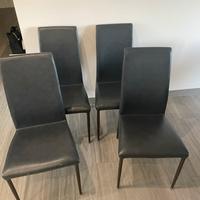 4 Sedie moderne soggiorno grigie