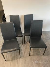 4 Sedie moderne soggiorno grigie