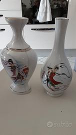 Vaso bottiglia vino porcellana Dairen Cina vintage