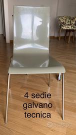 4 sedie design Galvano per Tecnica . Italia .