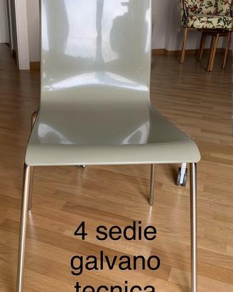 4 sedie design Galvano per Tecnica . Italia .