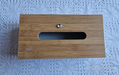 Scatola per fazzoletti in legno e Bamboo 
