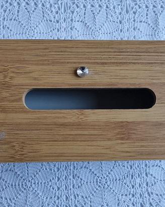 Scatola per fazzoletti in legno e Bamboo 