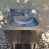 Lavamani a pedale in acciaio inox