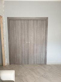 porta scorrevole rovere grigio