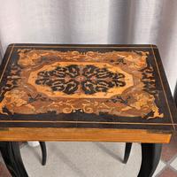 Tavolino intarsio sorrentino portagioie - Carillon