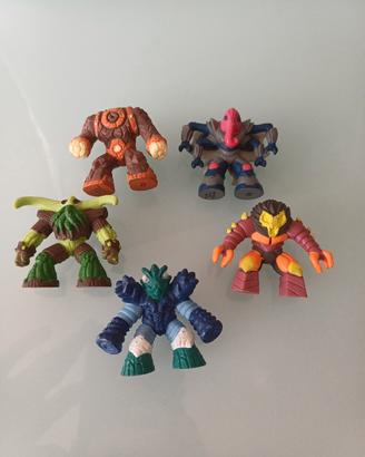 gormiti Magic egg elemental fusion set completo 