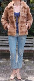 Pelliccia/giacca visone selvaggio naturale