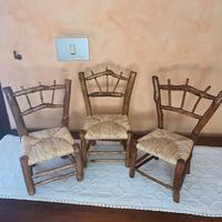 Seggioline e canape' arte sarda fatte a mano