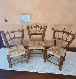 Seggioline e canape' arte sarda fatte a mano