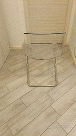 Quattro sedie Ikea modello tobias trasparenti/crom