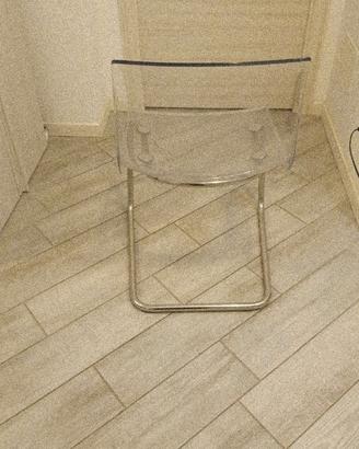 Quattro sedie Ikea modello tobias trasparenti/crom