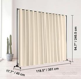 Separè/divisorio con tenda e rotelline VEVOR