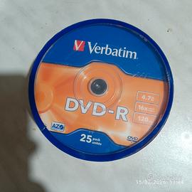 Confezione da 25 DVD-R Verbatim.