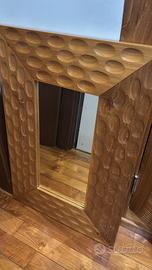 Specchio legno teak massello
