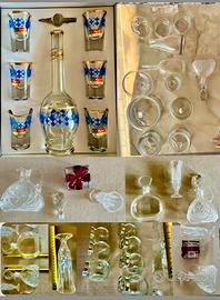 21 pz.- 30€  barattoli vetro, cristallo e ceramica