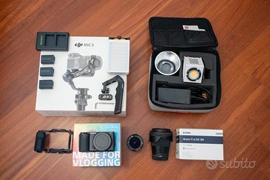 kit videomaking Sony zv-e10,sigma 16 1.4,dji rsc2