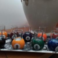 set bicchieri  biliardo 